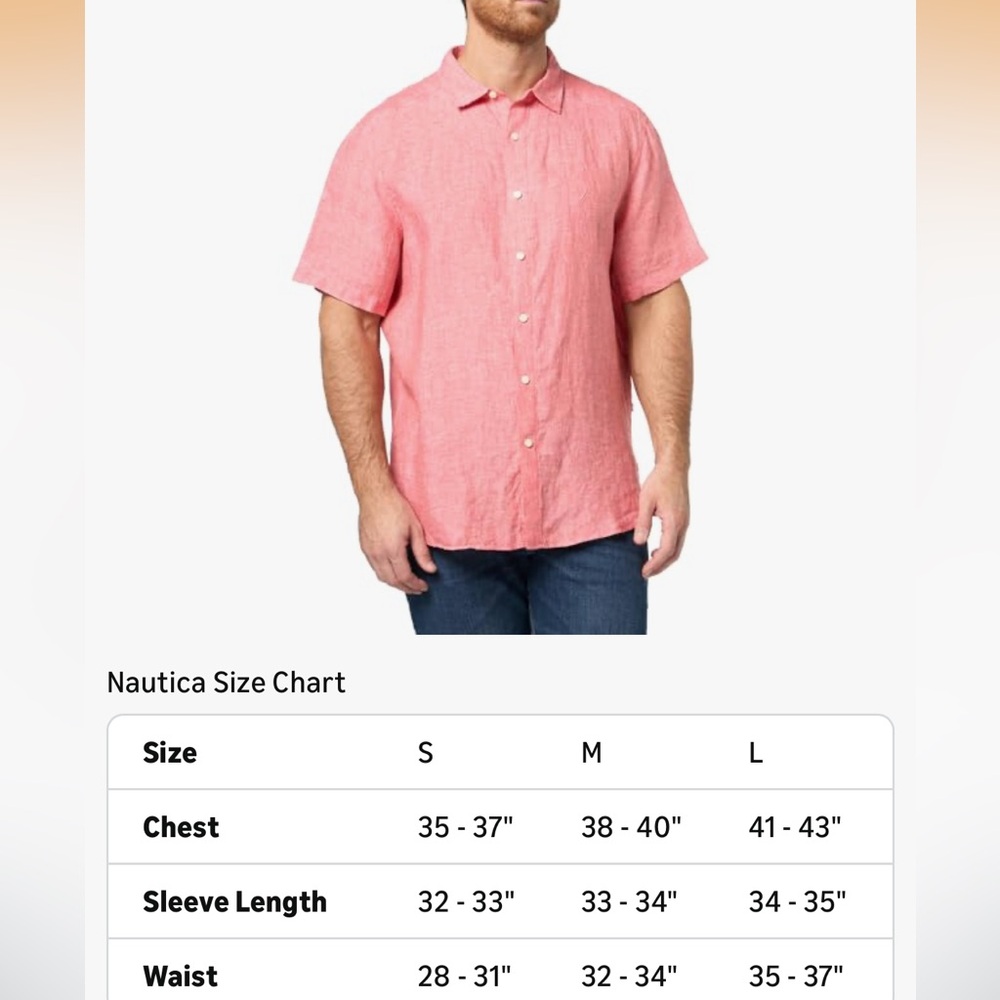 Nautica Men's Linen Button-Down Shirt